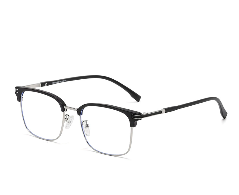 Pearl Accent Metal Frame Glasses