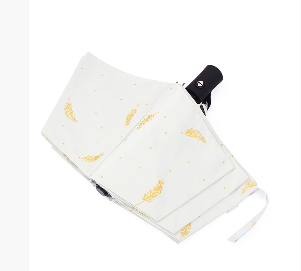 Feather Pattern Dual-Purpose Umbrella (Sun & Rain)