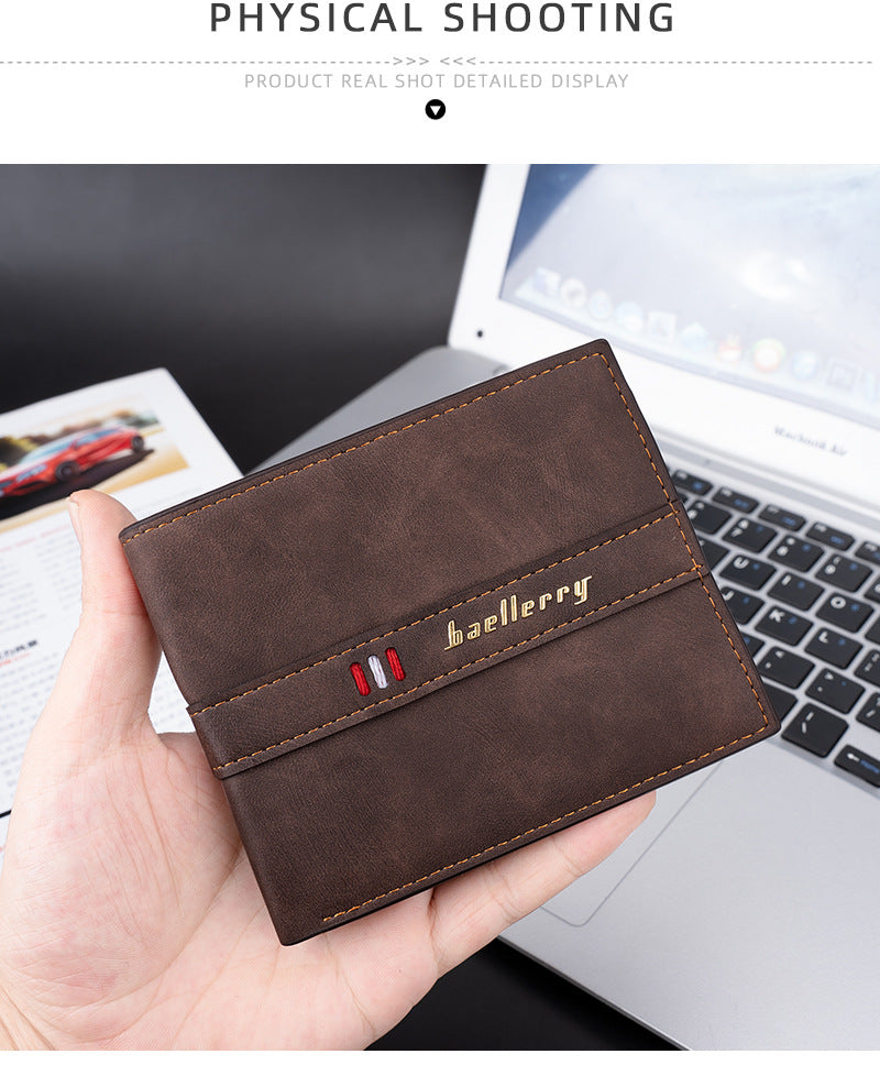 Baellerry Men’s Slim Bifold Wallet|Minimalist PU Leather Card Holder|Fast Shipping from Spain Warehouse