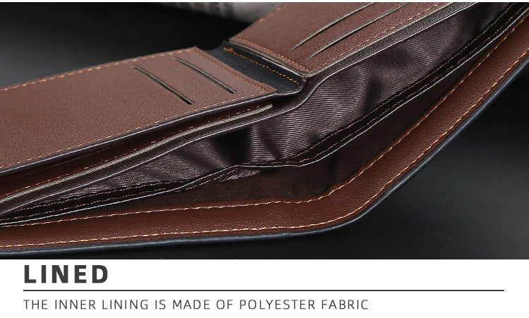 Baellerry Men's Vintage Bifold Wallet | Two-Tone PU Leather | Slim & Lightweight Multi-Card Wallet