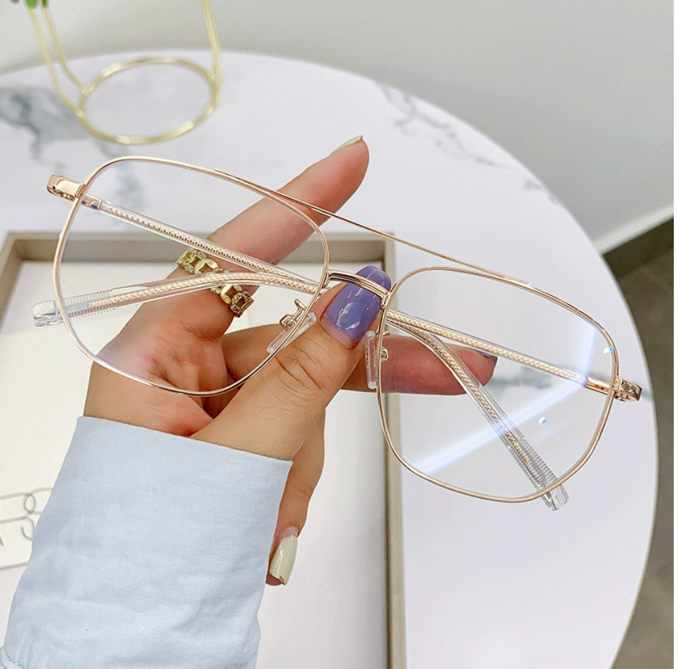Pearl Accent Metal Frame Glasses