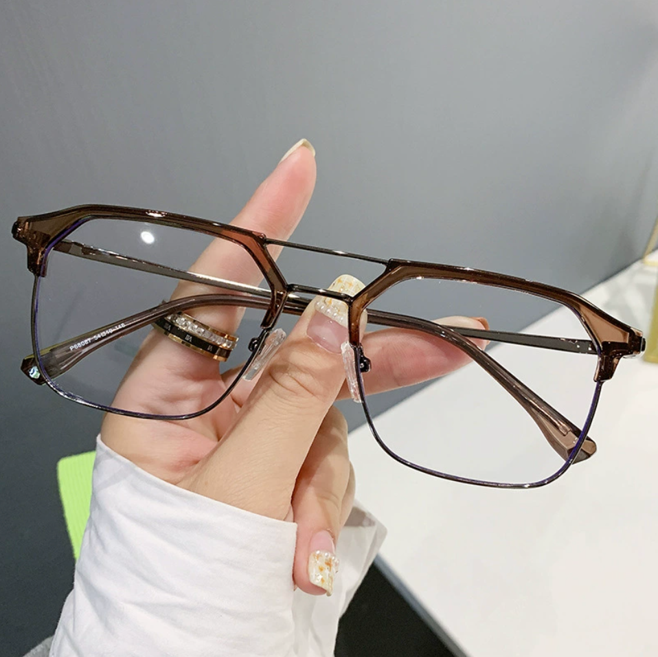 Pearl Accent Metal Frame Glasses