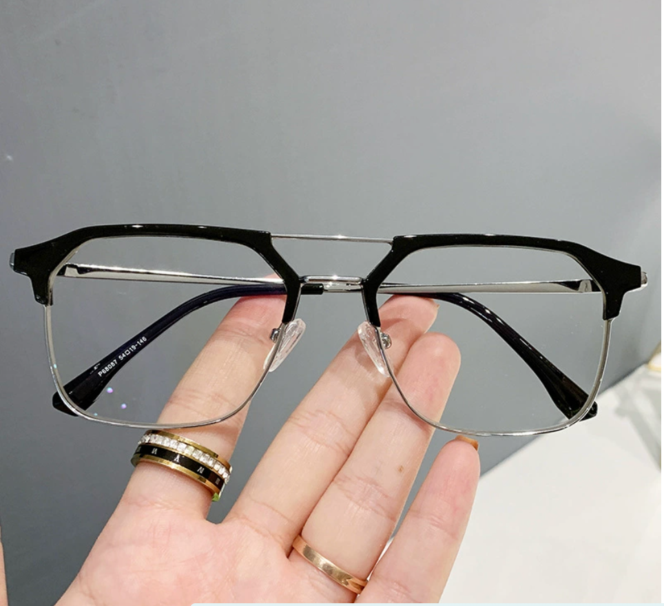 Pearl Accent Metal Frame Glasses