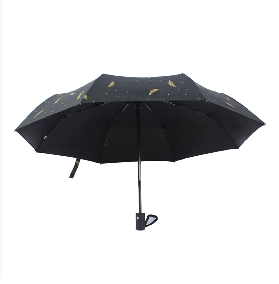 Feather Pattern Dual-Purpose Umbrella (Sun & Rain)