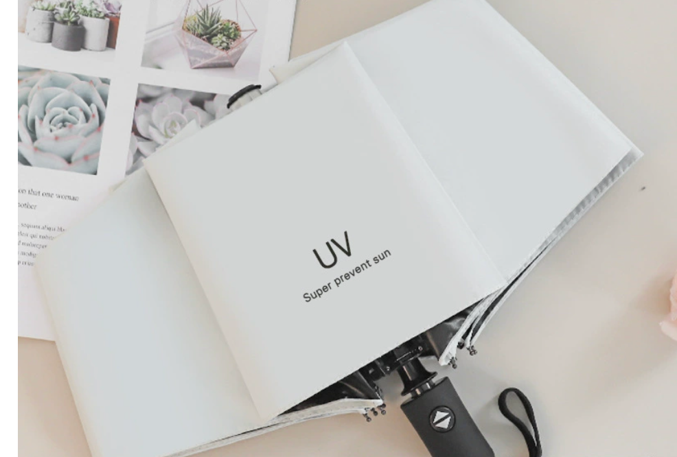 Feather Pattern Dual-Purpose Umbrella (Sun & Rain)