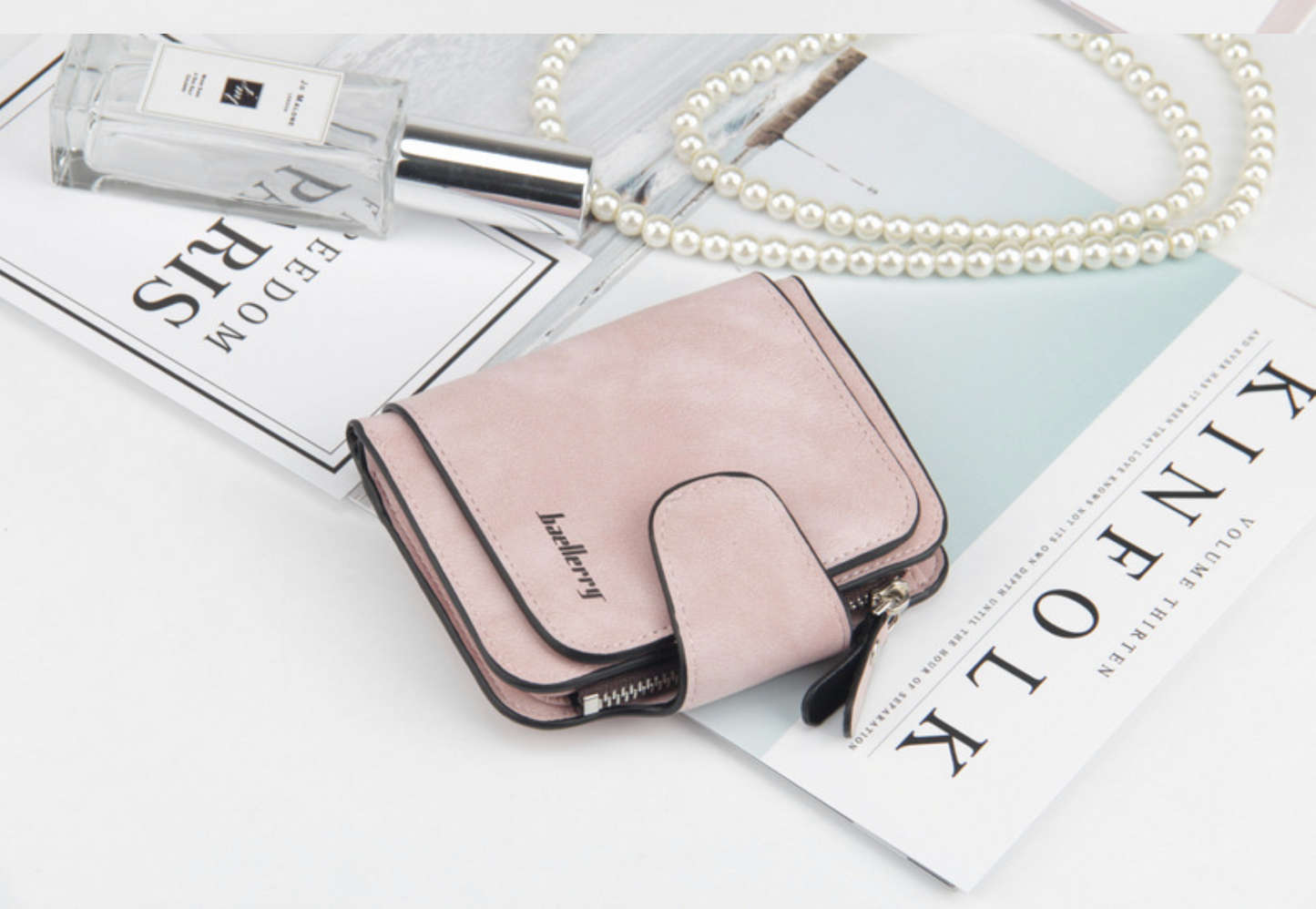 Women's Anti-Theft Multi-Card Suede Wallet | Cute Student Coin Purse | Short Button Wallet