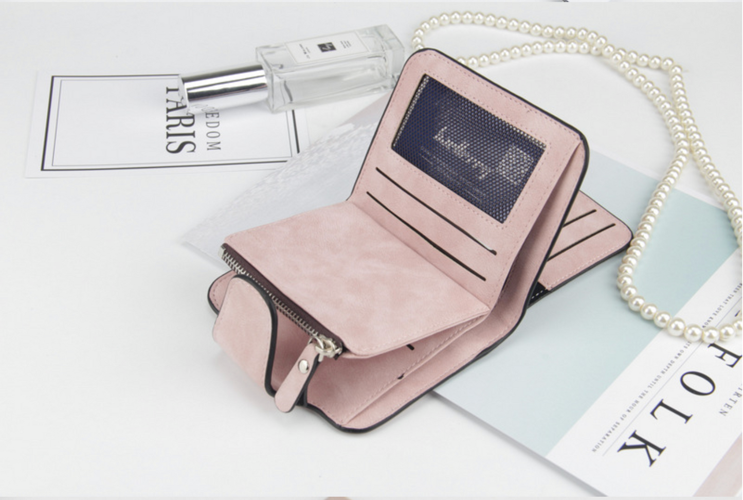 Women's Anti-Theft Multi-Card Suede Wallet | Cute Student Coin Purse | Short Button Wallet