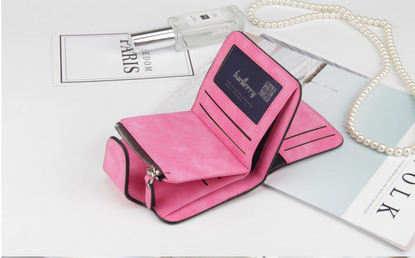 Women's Anti-Theft Multi-Card Suede Wallet | Cute Student Coin Purse | Short Button Wallet