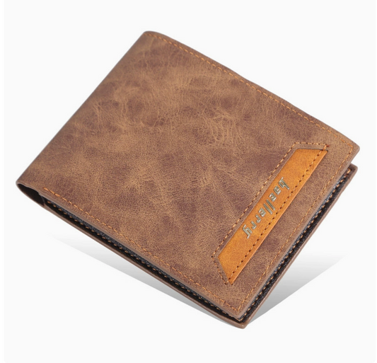 Baellerry Men's Vintage Bifold Wallet DR038 | Two-Tone PU Leather | Slim Multi-Card Wallet | Durable Classic Design | Fast Shipping from Spain
