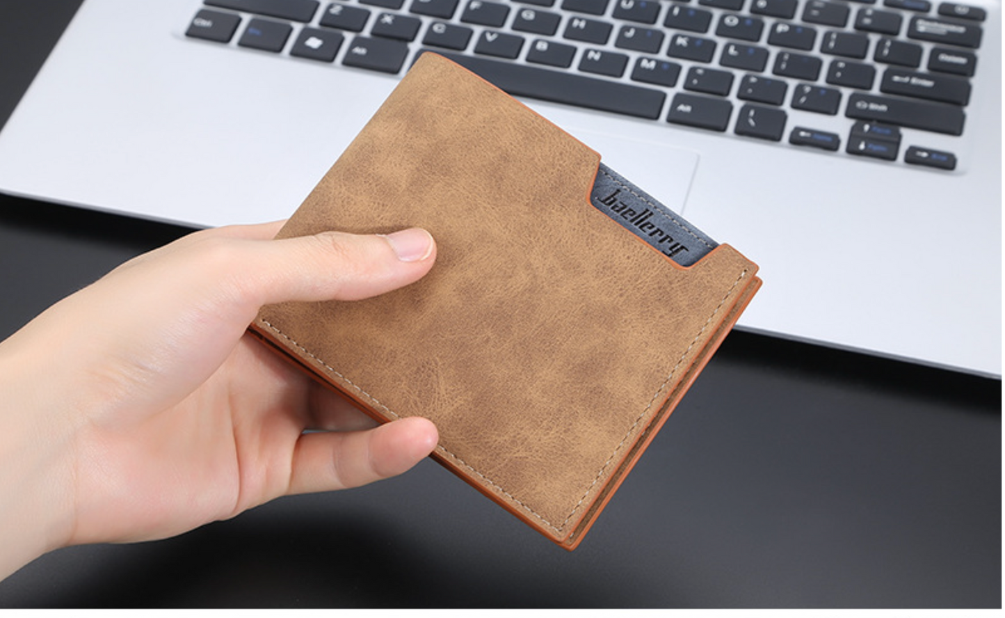 Baellerry Men’s Minimalist Short Wallet｜Soft Matte PU Leather｜Multi-card Capacity｜Fast Shipping from Spain Warehouse