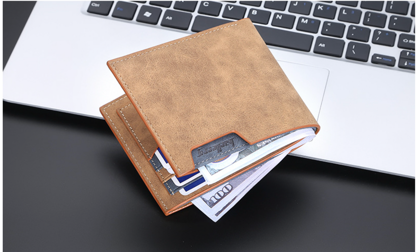 Baellerry Men’s Minimalist Short Wallet｜Soft Matte PU Leather｜Multi-card Capacity｜Fast Shipping from Spain Warehouse