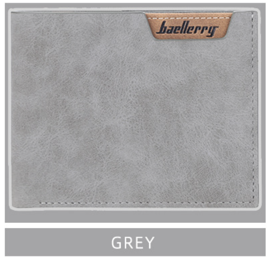 Baellerry Men’s Minimalist Short Wallet｜Soft Matte PU Leather｜Multi-card Capacity｜Fast Shipping from Spain Warehouse