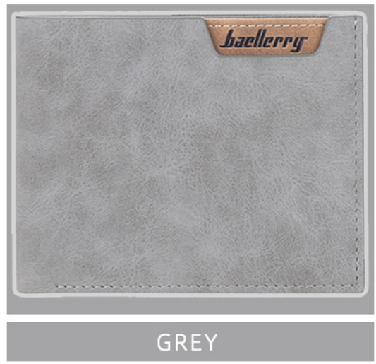 Baellerry Men’s Minimalist Short Wallet｜Soft Matte PU Leather｜Multi-card Capacity｜Fast Shipping from Spain Warehouse