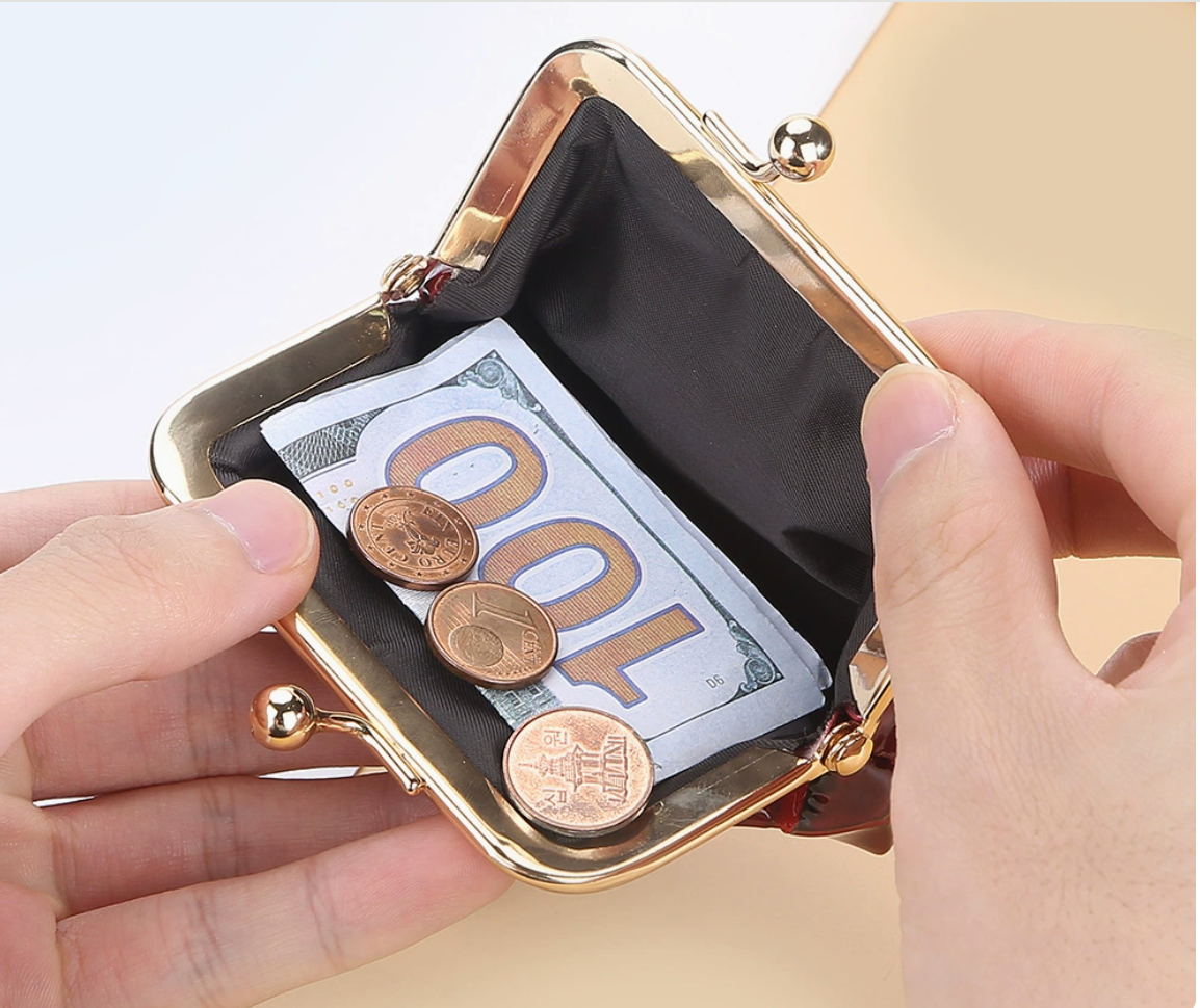 Baellerry Women’s Vintage Kiss-Lock Coin Purse｜Crocodile Pattern PU Leather｜Compact & Portable｜Fast Shipping from Spain Warehouse