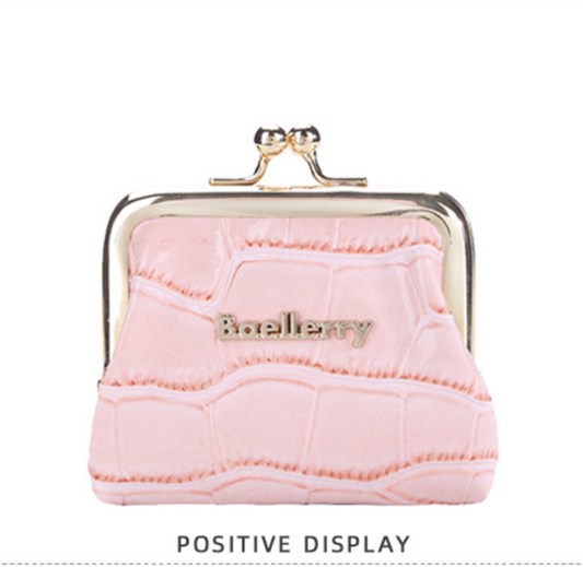Baellerry Women’s Vintage Kiss-Lock Coin Purse｜Crocodile Pattern PU Leather｜Compact & Portable｜Fast Shipping from Spain Warehouse
