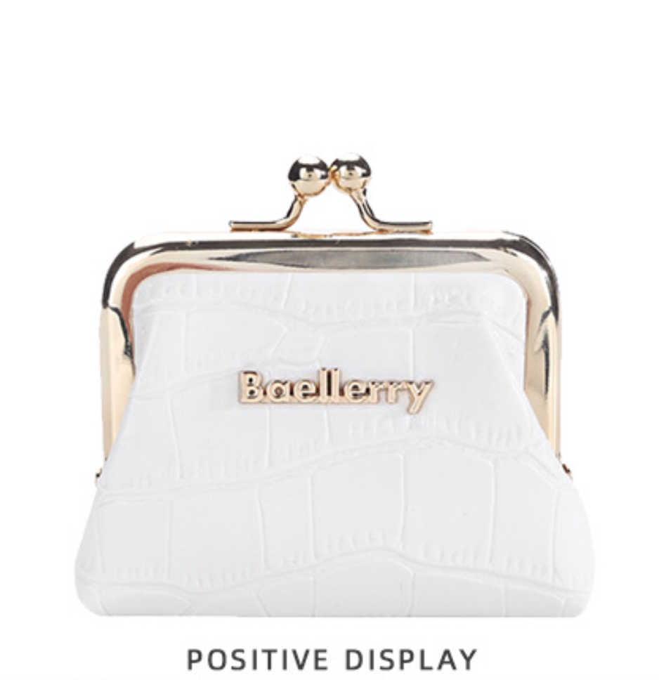 Baellerry Women’s Vintage Kiss-Lock Coin Purse｜Crocodile Pattern PU Leather｜Compact & Portable｜Fast Shipping from Spain Warehouse