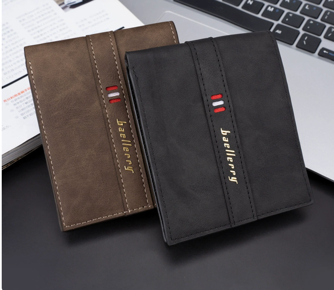 Baellerry Men’s Slim Bifold Wallet｜Minimalist PU Leather Card Holder｜Fast Shipping from Spain Warehouse