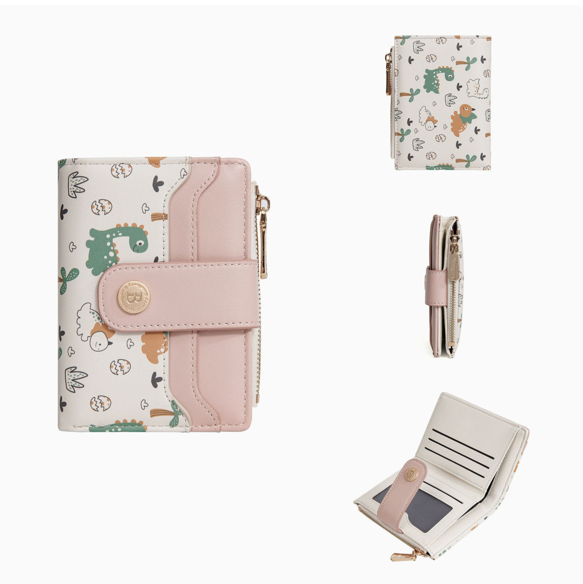 Baellerry Cute Cartoon Short Wallet for Women | Multi-Card Holder Mini Purse | Compact Tri-fold Design | Shipped from Spain Warehouse