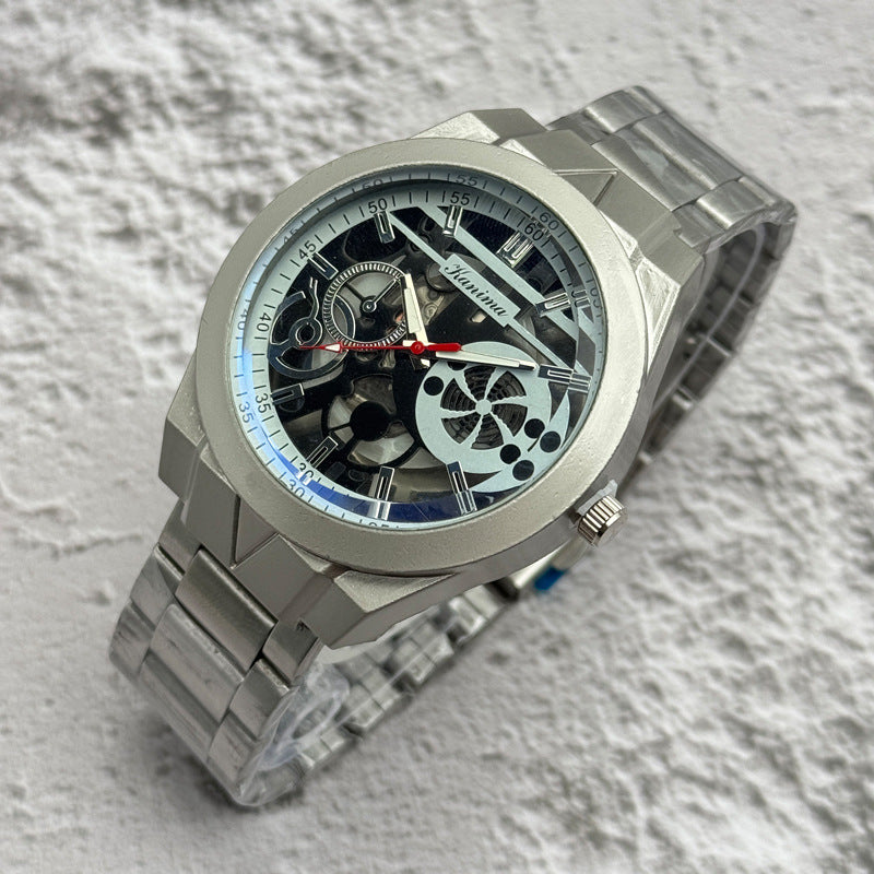 Men’s 46mm Fashion Quartz Watch – Alloy Case & Stainless Steel Band – Multi Dial Styles