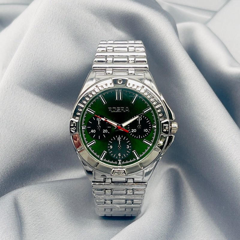 Luxury Gold Stainless Steel Quartz Watch – 45mm Men’s Watch