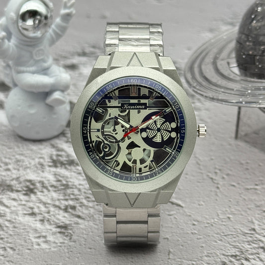 Men’s 46mm Fashion Quartz Watch – Alloy Case & Stainless Steel Band – Multi Dial Styles