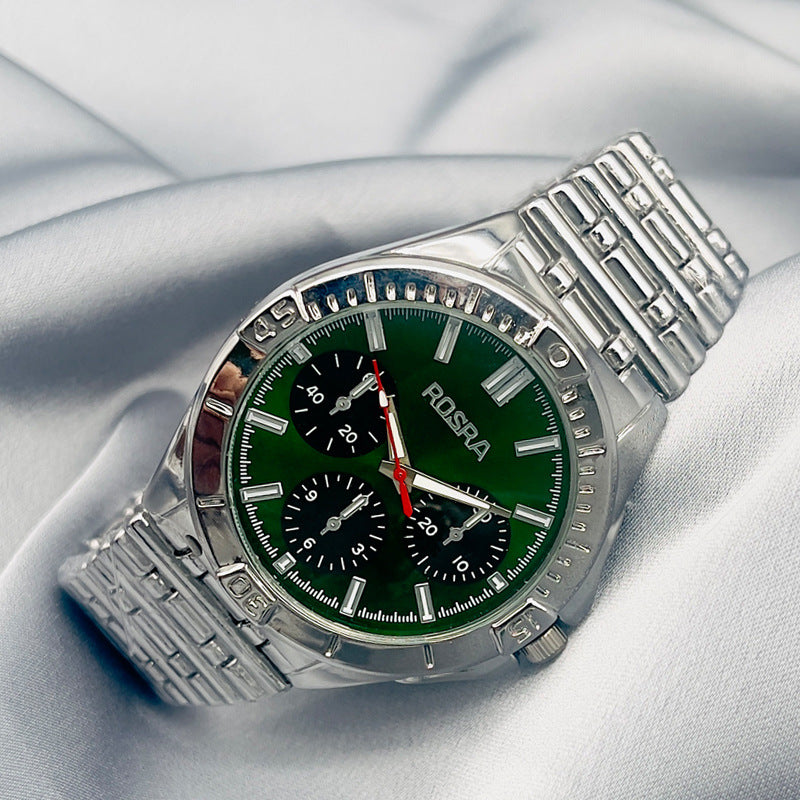 Luxury Gold Stainless Steel Quartz Watch – 45mm Men’s Watch