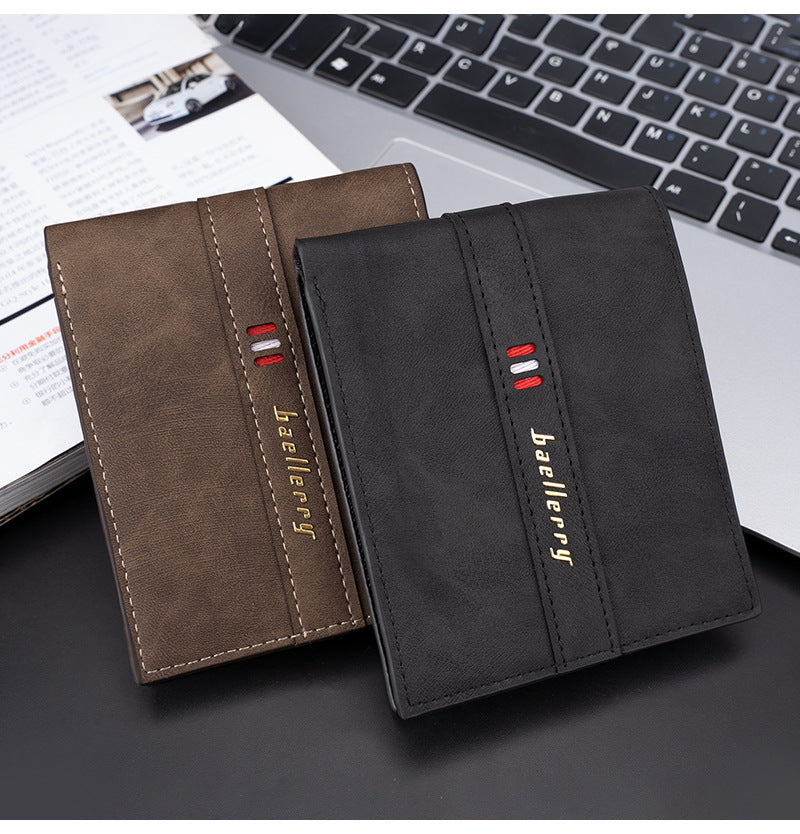 Baellerry Men’s Slim Bifold Wallet｜Minimalist PU Leather Card Holder｜Fast Shipping from Spain Warehouse