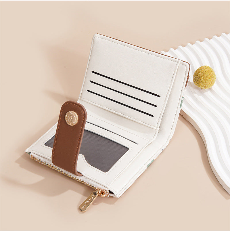 Baellerry Cute Cartoon Short Wallet for Women | Multi-Card Holder Mini Purse | Compact Tri-fold Design | Shipped from Spain Warehouse