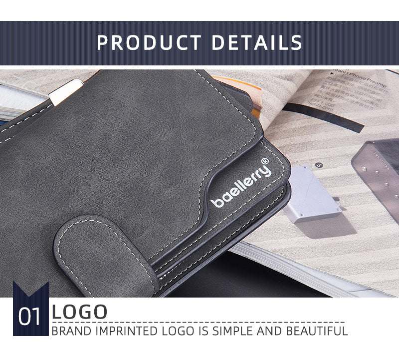 aellerry Men’s Long PU Leather Wallet｜Large Capacity Business Clutch｜Wrist Strap｜Multi-card Organizer｜Fast Shipping from Spain Warehouse