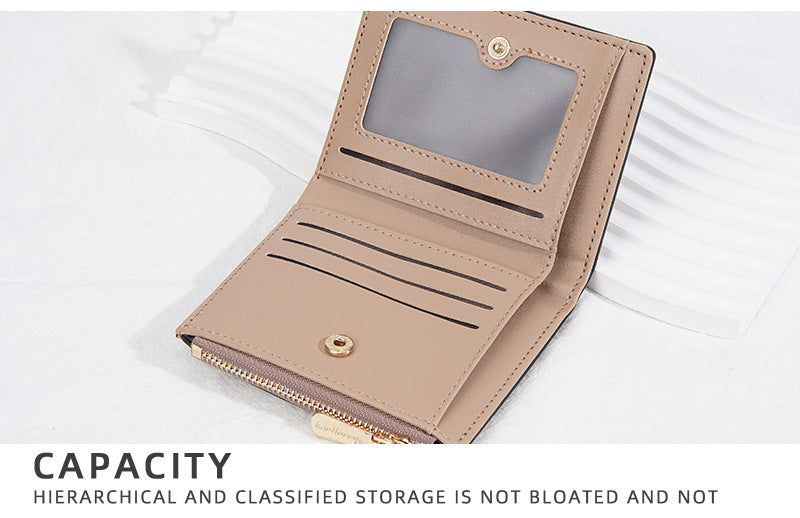Baellerry Women’s Compact Wallet｜Multiple Card Slots & Zipper Coin Pocket｜Lightweight & Stylish｜Ships from Spain Warehouse