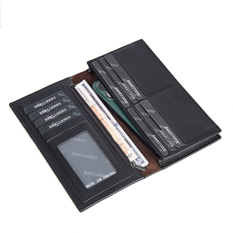 BAELLERRY Men’s Long Wallet｜Large Capacity Card Holder｜RFID Blocking｜Fast Shipping from Spain Warehouse