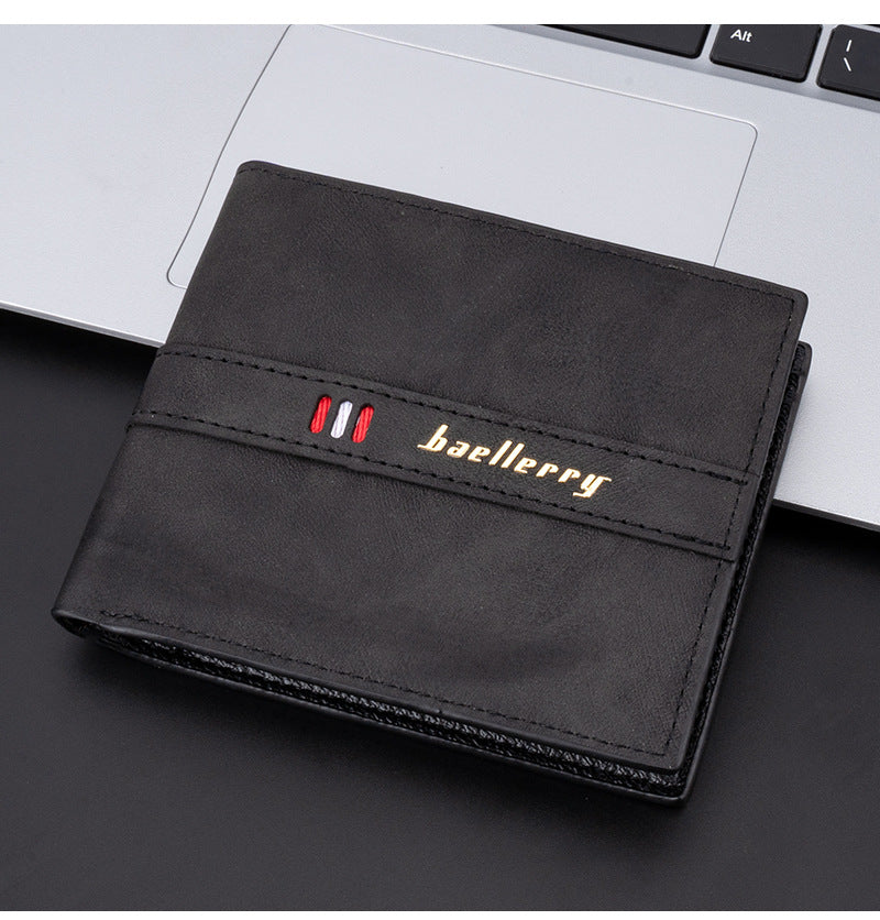 Baellerry Men’s Slim Bifold Wallet｜Minimalist PU Leather Card Holder｜Fast Shipping from Spain Warehouse