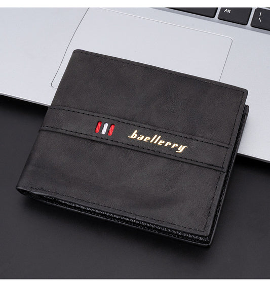Baellerry Men’s Slim Bifold Wallet｜Minimalist PU Leather Card Holder｜Fast Shipping from Spain Warehouse