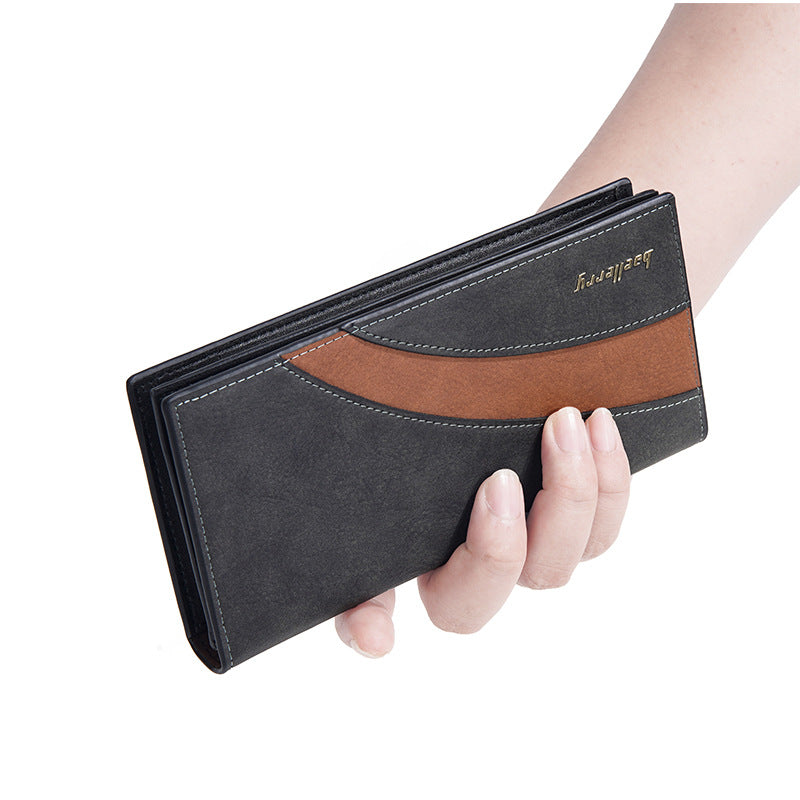 BAELLERRY Men’s Long Wallet｜Large Capacity Card Holder｜RFID Blocking｜Fast Shipping from Spain Warehouse