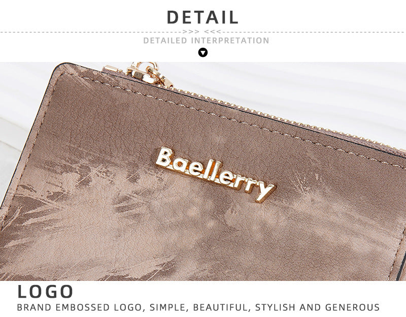 Baellerry Women’s Compact Wallet｜Multiple Card Slots & Zipper Coin Pocket｜Lightweight & Stylish｜Ships from Spain Warehouse