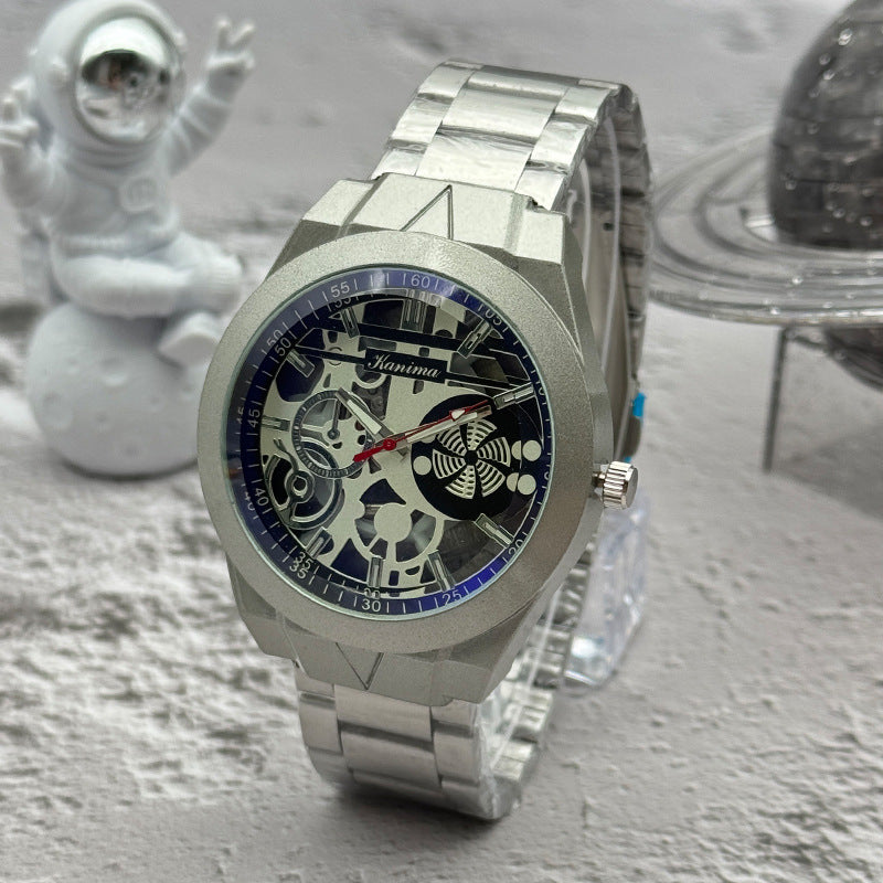 Men’s 46mm Fashion Quartz Watch – Alloy Case & Stainless Steel Band – Multi Dial Styles