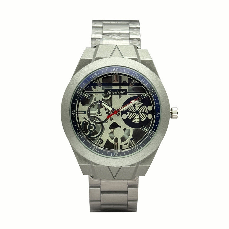 Men’s 46mm Fashion Quartz Watch – Alloy Case & Stainless Steel Band – Multi Dial Styles